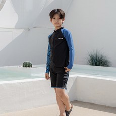 I am bebe 青少年衝浪長袖泳衣+短褲套裝