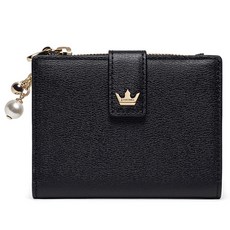 J.ESTINA 女款 LILY 兩折頂部拉鍊短夾 + 購物袋