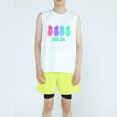 soleil 男款Kenen寬鬆版型背心 + 五分一體式短褲防磨衣套裝