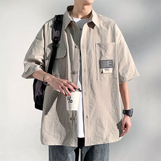 Flowform男款寬鬆短袖襯衫