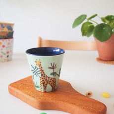 rice 孩童印花水杯 S號, Jungle Animal Green款, 2入