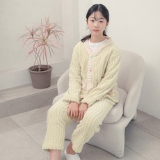 CocoDream 兒童款蘿拉可愛口袋超細纖維睡眠睡衣三件套組