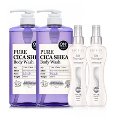 LG SILK INFUSION XP護髮素 80ml 2入+積雪草乳木果油沐浴露 1000ml 2入, 1L, 1套