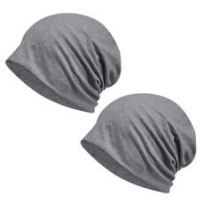 Softholic 棉質無簷帽頭巾2件組