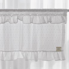 라움스튜디오 눈꽃 두줄프릴 봉집형 바란스 커튼