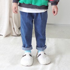 chocomong 兒童時尚刷毛保暖丹寧褲