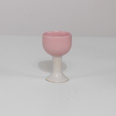달소금 국산 도자기 손잡이 술잔, 라이트핑크, 1개