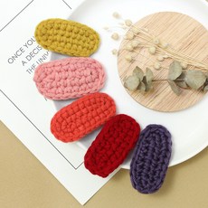 2D手工編織髮夾5件組