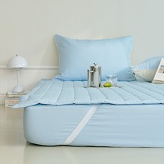 SesaOnline Soft透氣柔軟防蟎絎縫薄墊, 淺藍色