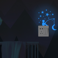 Starium 室內牆面裝飾重點貼紙 釣月亮, 藍色