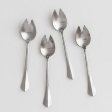 ERATO 韓國製 Oha 不鏽鋼甜點叉匙, 4個, 單一顏色