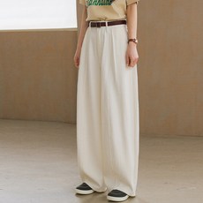 시크폭스 여성용 벨에르 핀턱 절개 코튼 벌룬 와이드 팬츠 61PT1572