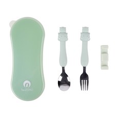 LiLFANT 柔軟矽膠手把不鏽鋼餐具盒組 LF7011, 莉蘿, 湯匙 叉子, 1套