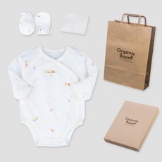 Organic Boom 青蛇年 蛇年 按扣 蝴蝶衣 夏季 包屁衣 + 防抓手套 + 手帕 + 提袋 + 禮盒 5件組