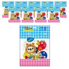 하비 실속형 볼클레이 5색, 하양, 노랑, 빨강, 파랑, 검정, 10개