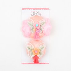 CHENNY BONGBONG 花朵蝴蝶結造型韓服髮夾 2入