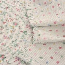 ANDCOTTON 花卉印花絎縫棉被, 粉色