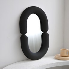 BR FRiEND Eolun 迷你高級織物裝飾壁掛鏡, 黑色