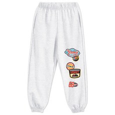 VENHIT 賽車刺繡布貼棉質四季慢跑褲
