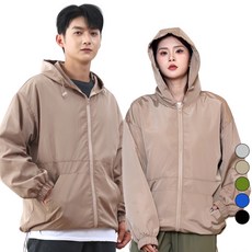 턴키 남녀공용 빅사이즈 오버핏 아노락 풀 집업 후드 바람막이 점퍼 AJ-1219