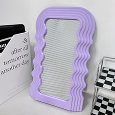 LUXIAI 波紋造型鏡子 L號, 紫色的