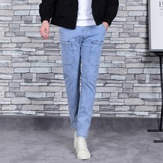 TOWNCLO 男士 J型腰帶 口袋 開衩 牛仔褲