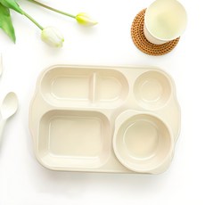 Roya 幼兒餐盤 805 + 離乳食碗組, 淺米色, 1組, 嬰兒餐盤+嬰兒餐碗