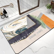 위더홈 레트로 럭셔리 테마 논슬립 매트, 베이지, 1개