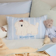 쉬즈홈 아동용 DTP 마이크로 베개 + 베개솜 세트, 스윗슈슈 블루