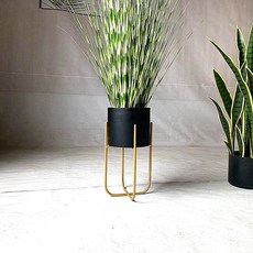 簡約花盆架, 金色+黑色