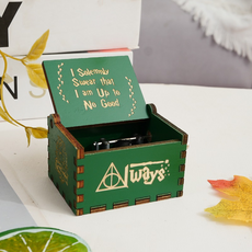 Kbeulrance室內裝飾禮物用高級手動音樂盒, 綠色哈利波特