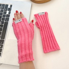 소리달 여성용 스티프 골지 포인트컬러 데일리 암워머