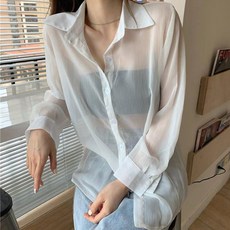 Chichills 女款Lemone雪紡透視襯衫 11637