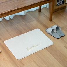 Leto 頂級超細纖維刺繡地墊 LFM-E02, 奶油色