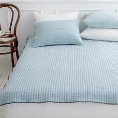 Rye 60支精梳棉染色被兼薄墊, 藍色