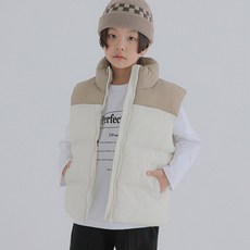 베리클로젯 주니어 남아용 콤비 블록 패딩 조끼