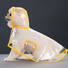 레드퍼피 반려동물 투명이 우비, 옐로우, 1개