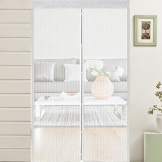 알뜨리 현관 방문 모기장 2p, 화이트