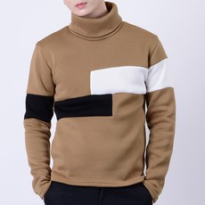 Townclo 男士刷毛雙線條高領針織衫