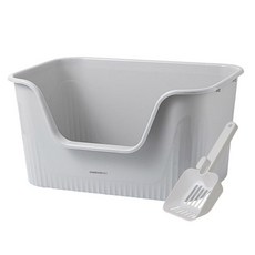 DINGDONGPET 籃式特大型貓砂盆 + 貓砂鏟, 1set, 灰色