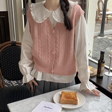 Allode 女款波浪紋針織背心