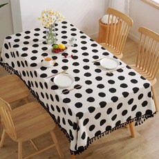 MarketA 簡約亮點圖案桌布 A24FS3-A1431, 90 x 90 cm, 1個, 圓點