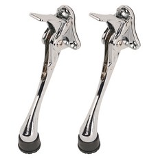 LIVINGiF 踏板式馬蹄形門擋 亮面鉻 大, 2個