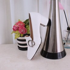 르본디 여성용 실버체인 미들 로퍼 5cm