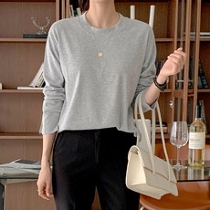 디어로라 여성용 소프트터치 베이직 긴팔 티셔츠