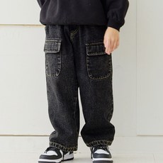 vavkids 青少年兒童款前口袋刷毛牛仔褲