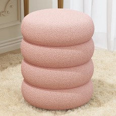 라라하우스 밀러 부클레 원형 스툴 Large, 라이트핑크, 1개