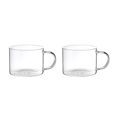 Samho Glass 耐熱玻璃咖啡廳附把手玻璃馬克杯 500ml mug cup-7, 單一顏色, 2個