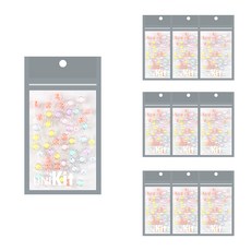 Uniart Tiny Beads粉彩糖果亮面 小 5號, 混色, 10個