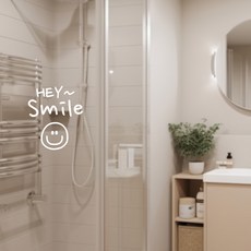 러블리팜 감성 캘리그라피 아이콘 레터링 시트지, 화이트 + 8HEYSmile